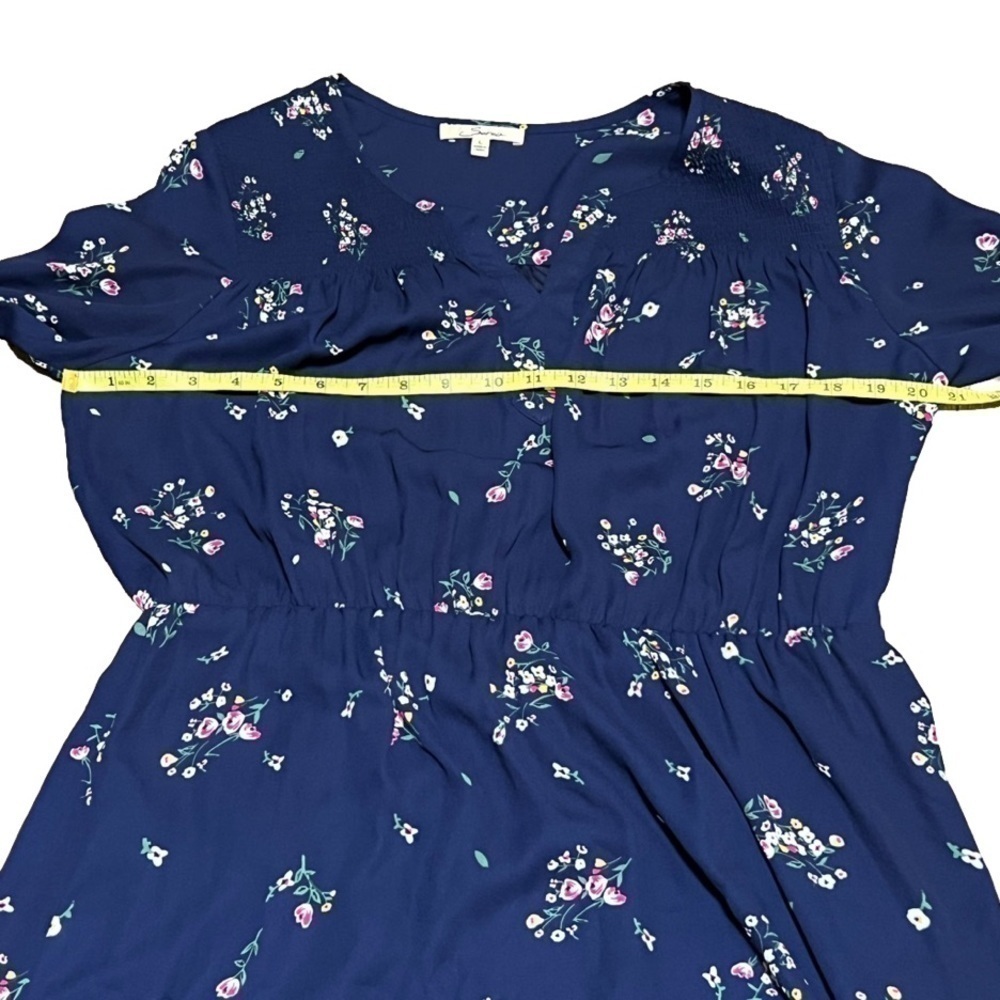 SEREIN Navy Floral Women’s Dress Size L - Picture 12 of 14
